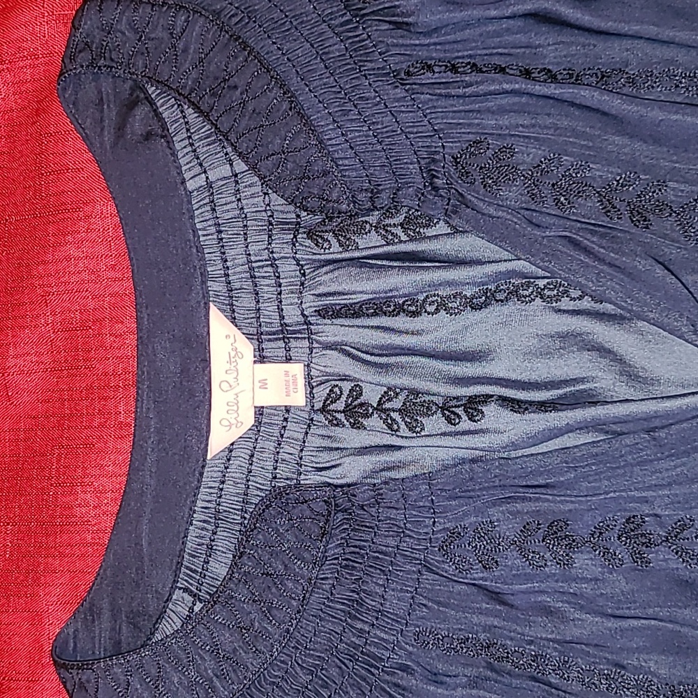 Lilly Pulitzer Elegant Tunic for Women, Size Medium, Color Blue 😍 ❤️ - Picture 5 of 8